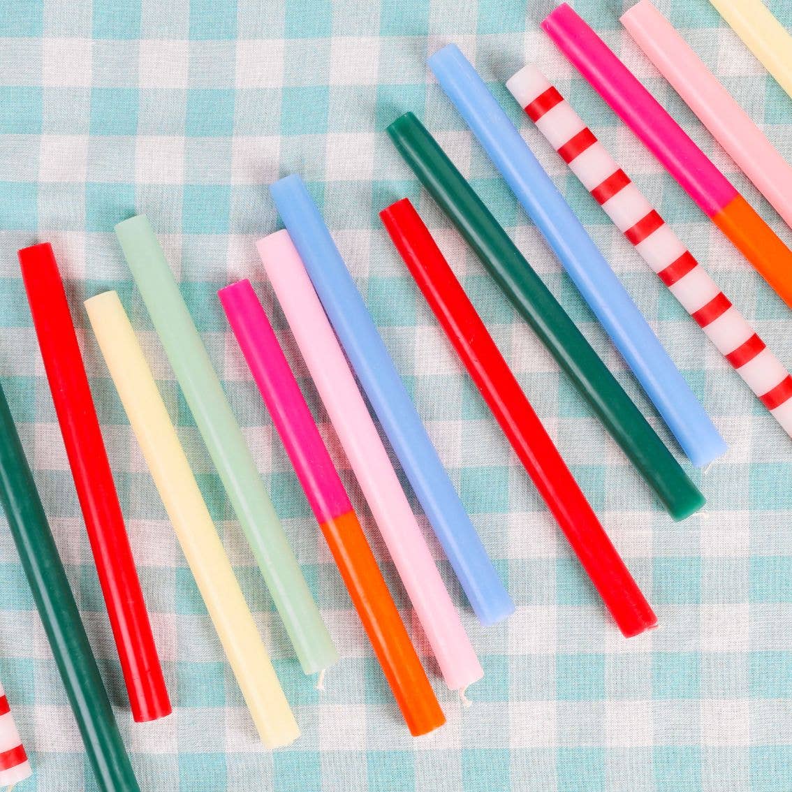 Orange & Pink Dinner Candles