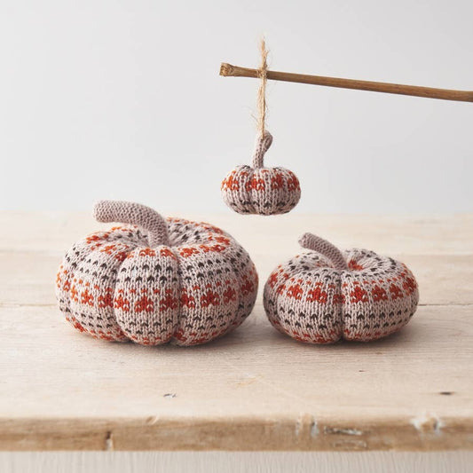Autumn Fabric Pumpkin - 12cm