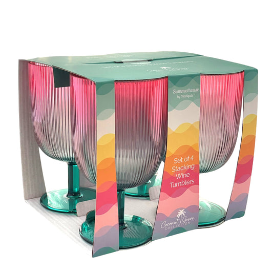 Ombre Stacking Wine Tumblers set of 4