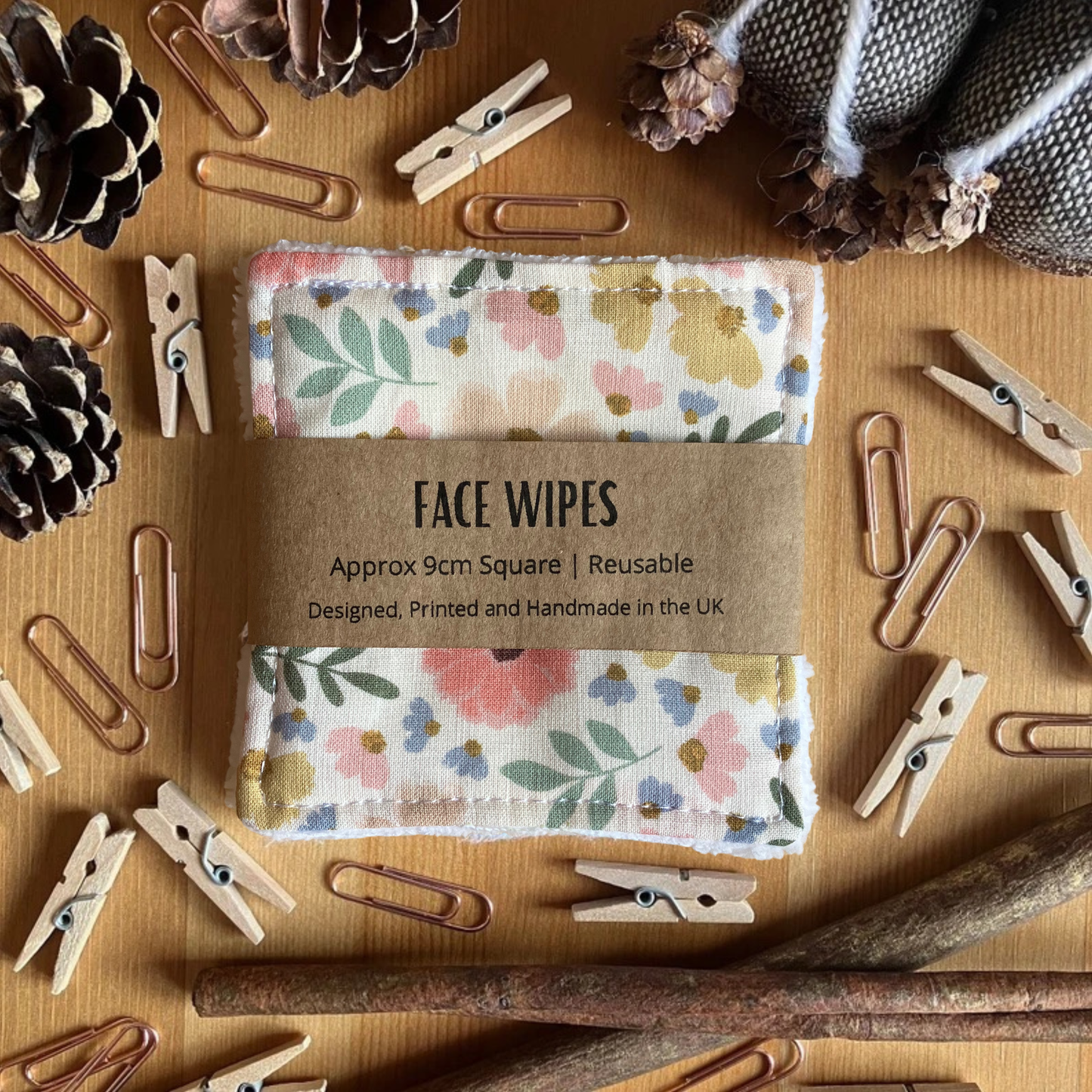Reusable Face Wipes Summer Floral Pattern
