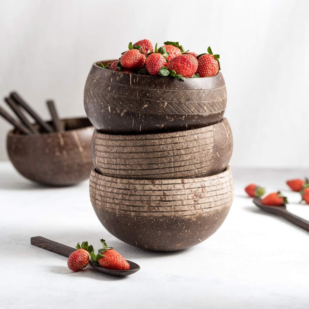 Coconut Bowl Set – Handmade & Sustainable
