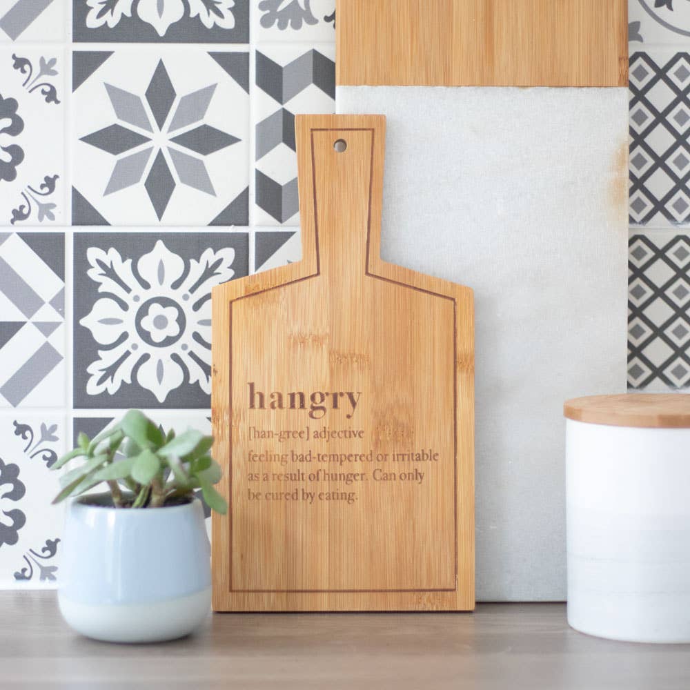 Bamboo Serving Board – “Hangry”