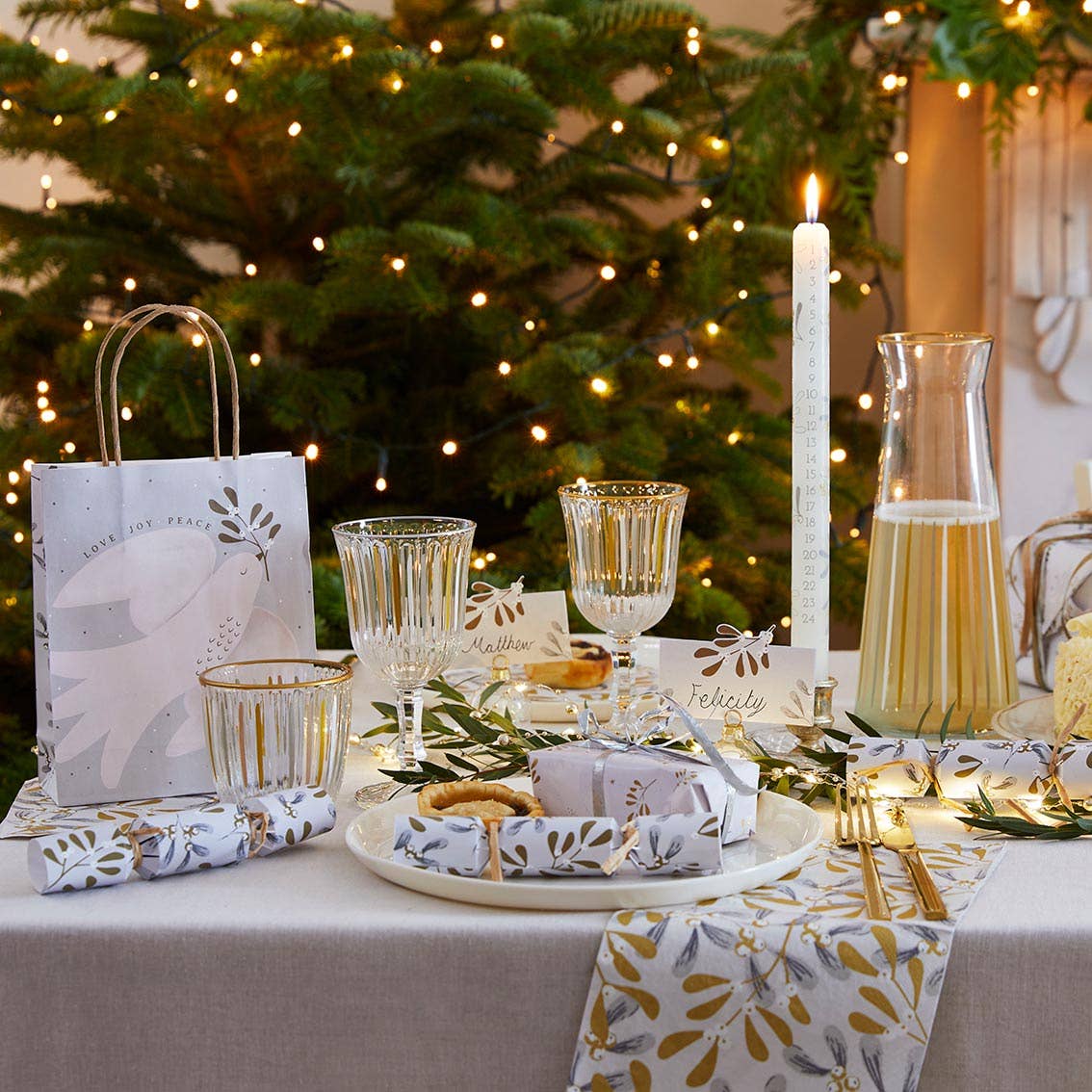 Golden Hour” – Set of 6 White & Gold Stripe Tumblers