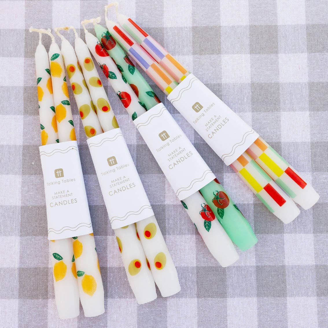Lemon Taper Dinner Candles - 2 Pack | Summer Gifts |
