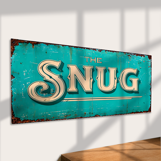 The Snug Metal Sign Plaque - Vintage Pub Wall Cozy Corner