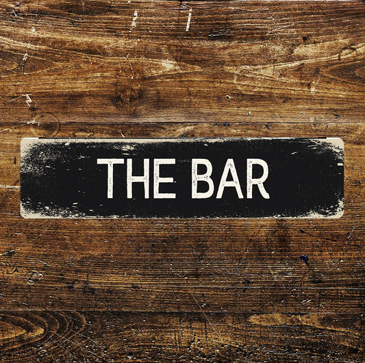 The Bar Pub     Metal Sign Plaque