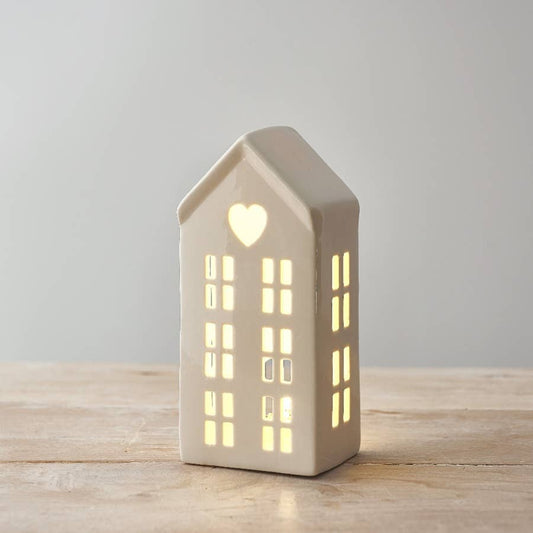 The Little Heart House – LED Ceramic Decoration (16cm)