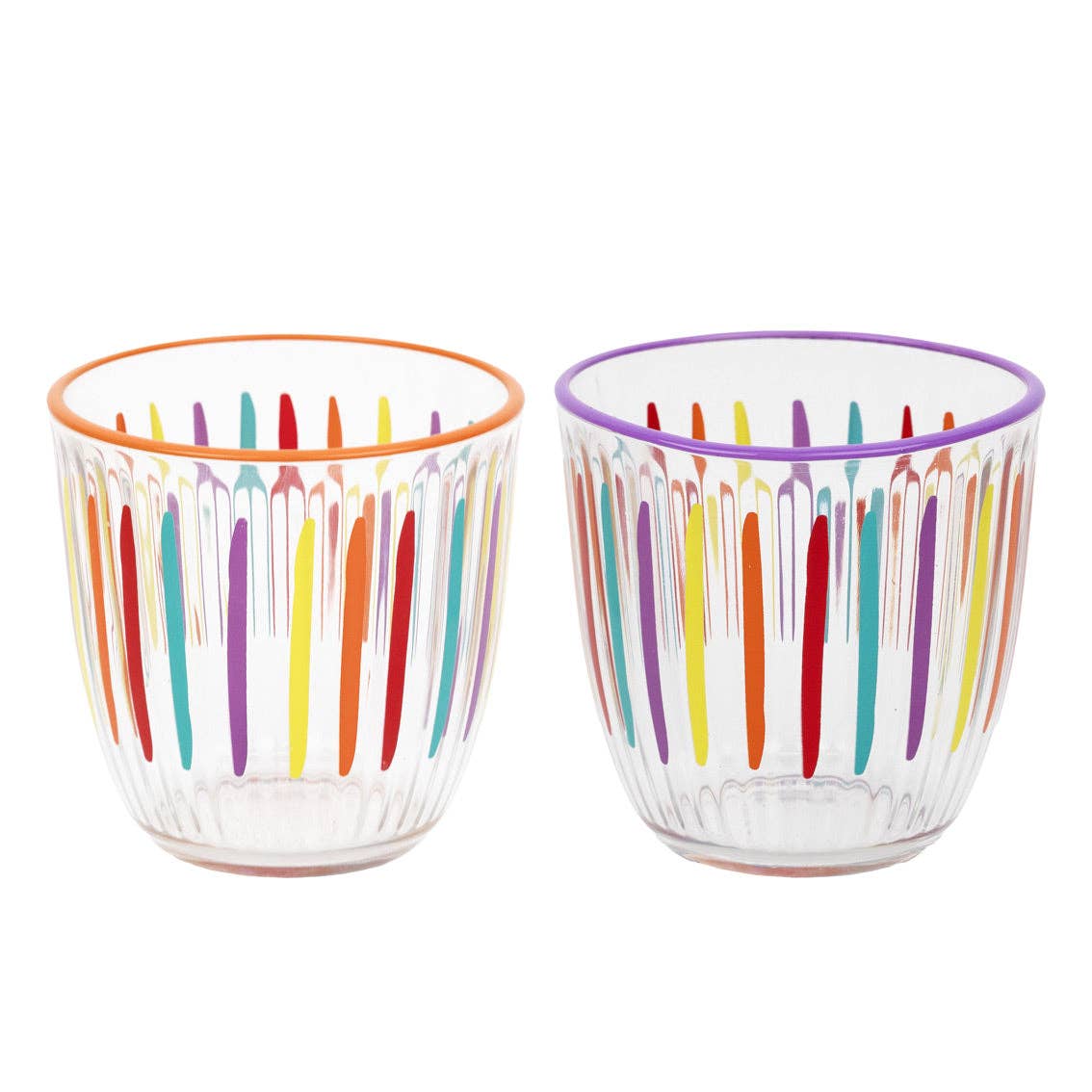 Taste the Rainbow” – Set of 6 Rainbow Glass Tumblers