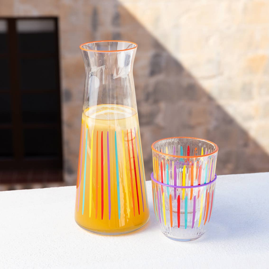 Taste the Rainbow” – Set of 6 Rainbow Glass Tumblers