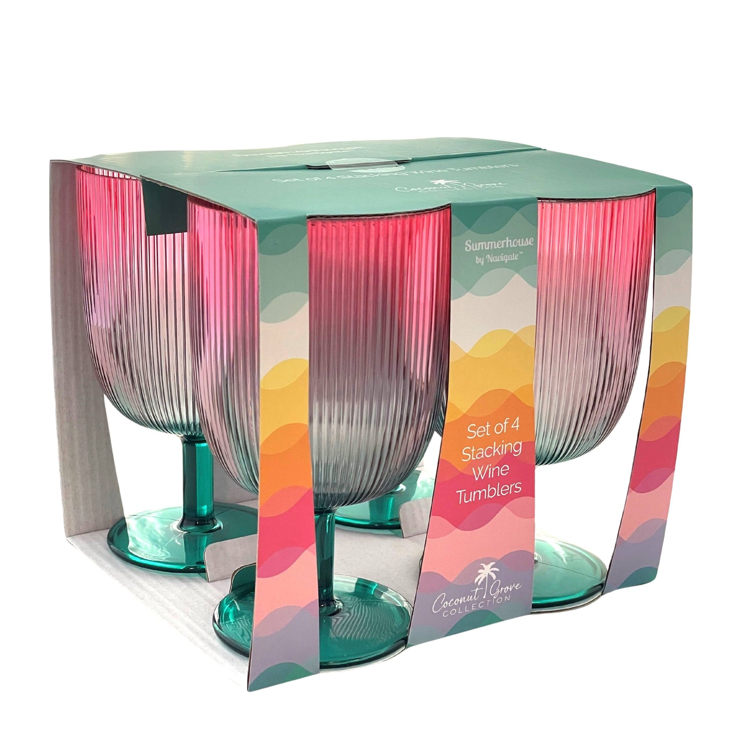Ombre Stacking Wine Tumblers set of 4