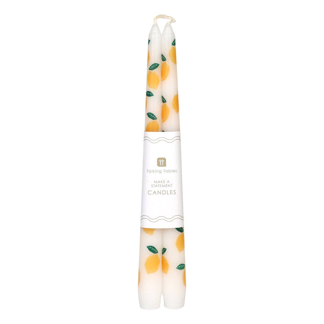 Lemon Taper Dinner Candles - 2 Pack | Summer Gifts |