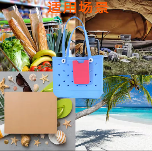 Tote bag phone holder