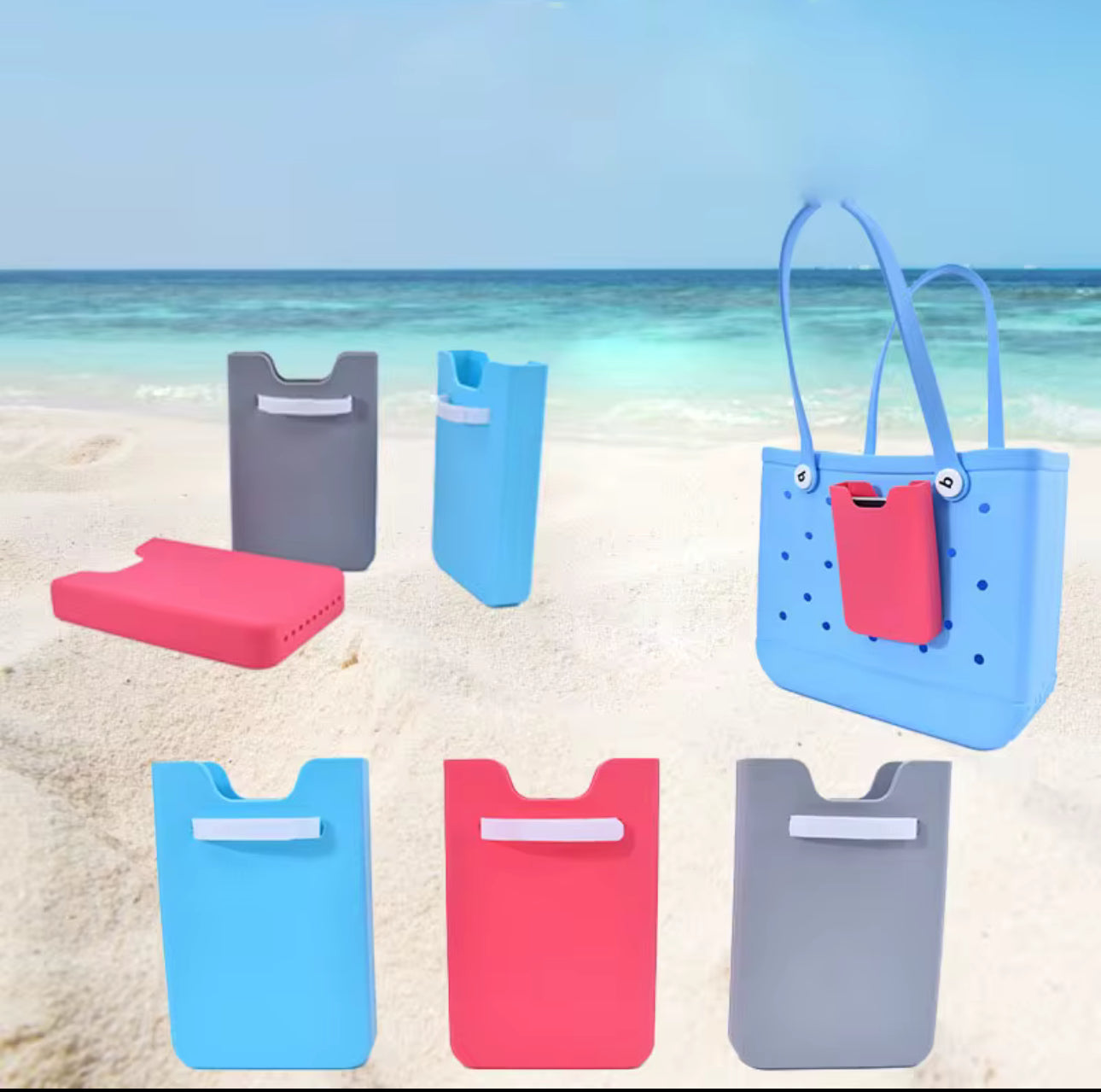 Tote bag phone holder