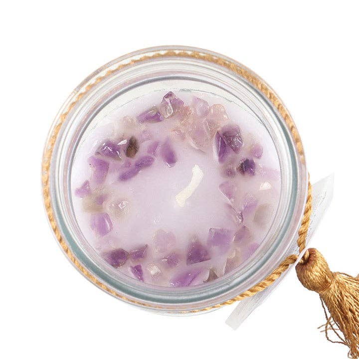 Dream Weaver” Amethyst Crystal Blackberry Candle