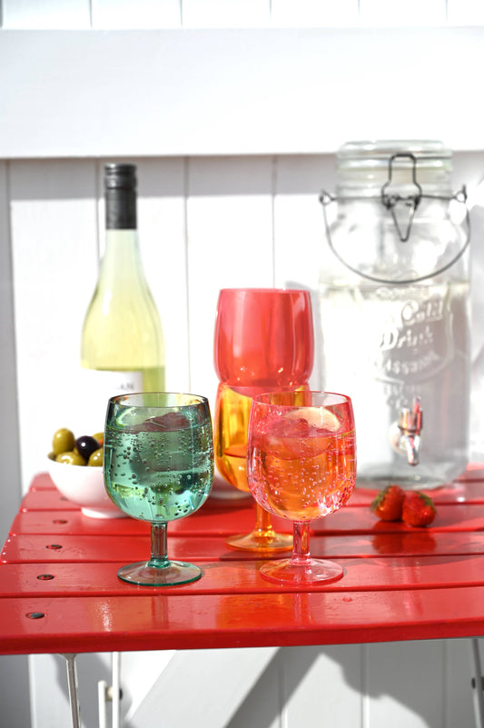 Strawberries & Cream Stacking Wine Glasses set of 4