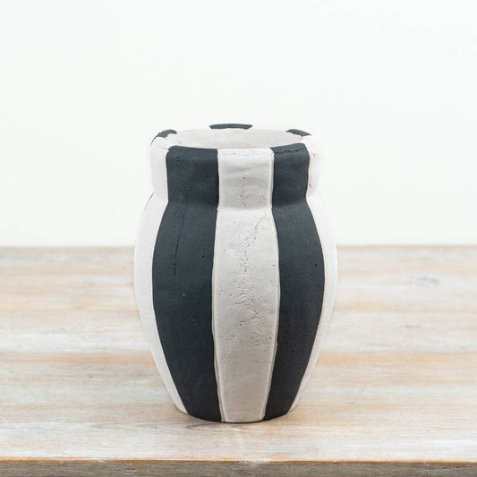 Striped Terracotta Vase, 24.5cm