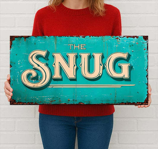 The Snug Metal Sign Plaque - Vintage Pub Wall Cozy Corner
